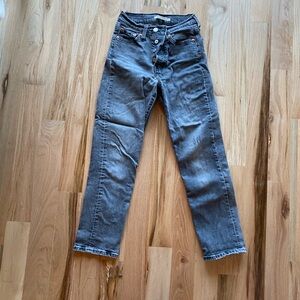 Levi's Wedgie Straight washed black Jeans